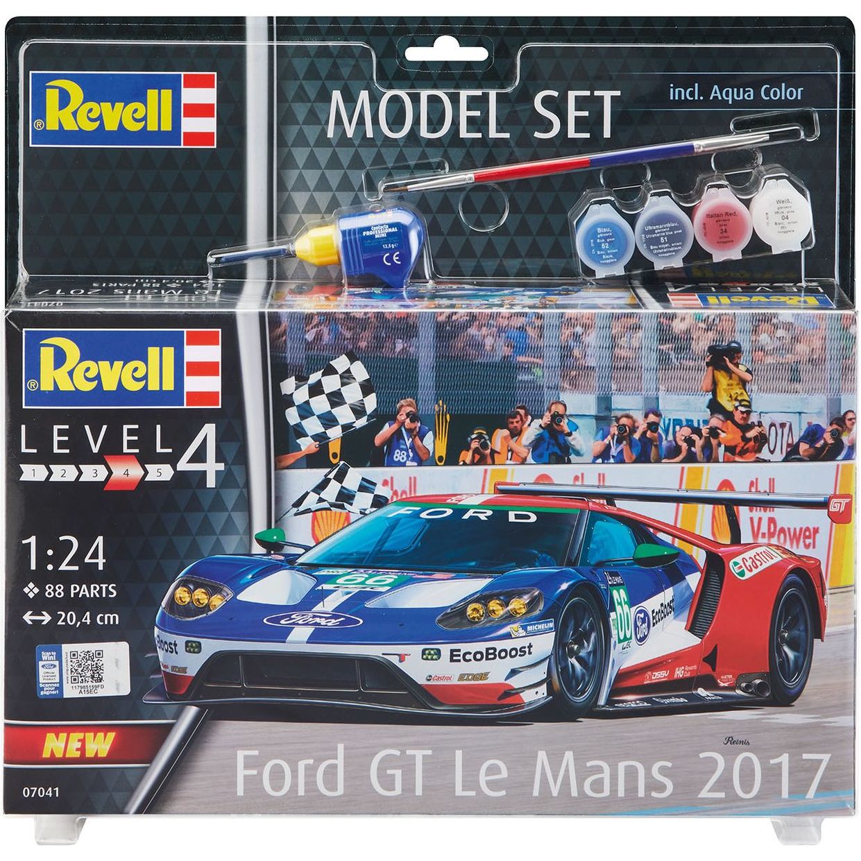 Збірна модель Revell Автомобіль Ford GT - Le Mans рівень 4, масштаб 1:24, 88 деталей (RVL-67041) - фото 6