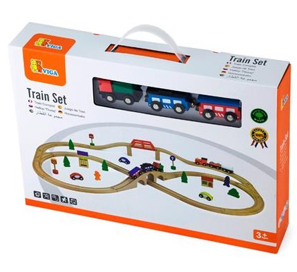 Игровой набор Viga Toys Железная дорога, 49 элементов (56304) - фото 5