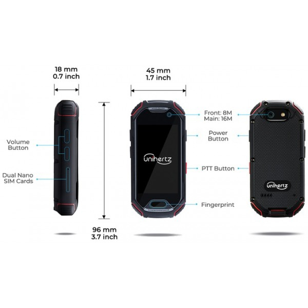 Смартфон Unihertz Atom 4/64Gb Black (Global) - фото 3