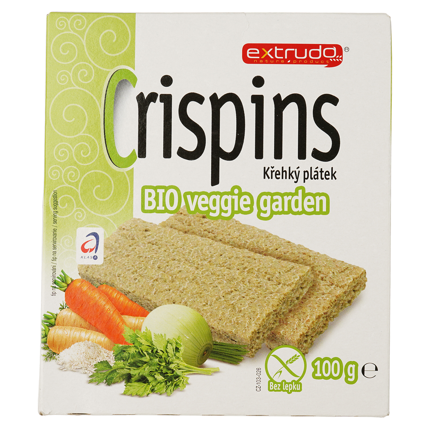 Хлебцы Extrudo Crispins органические с овощами 100 г - фото 1