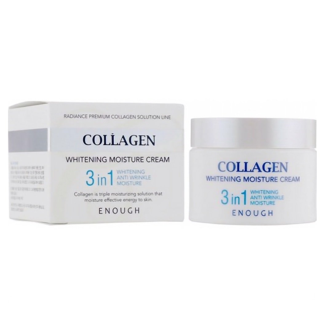 Крем для обличчя Enough Collagen Whitening Moisture 3in1 Cream Освітлювальний з колагеном, 50 мл - фото 1