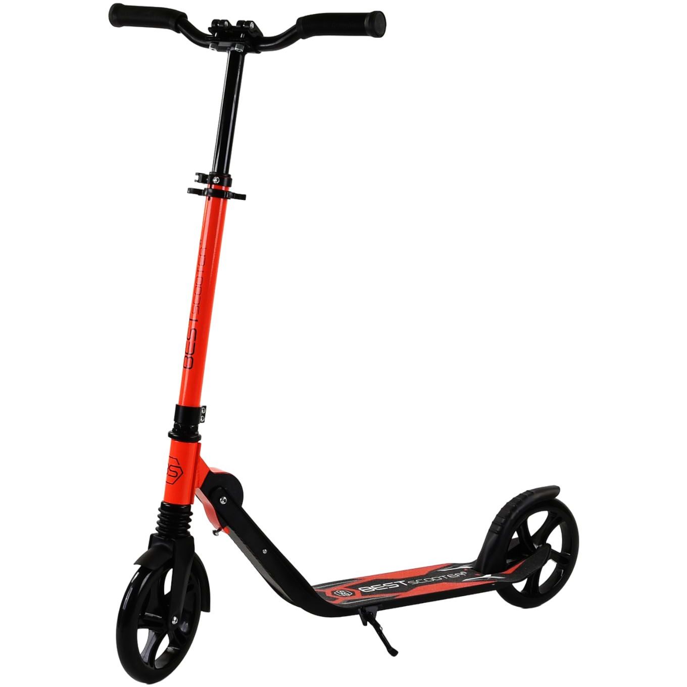 Самокат Best Scooter 60х13х100 см Чорно-червоний 000231431 - фото 1