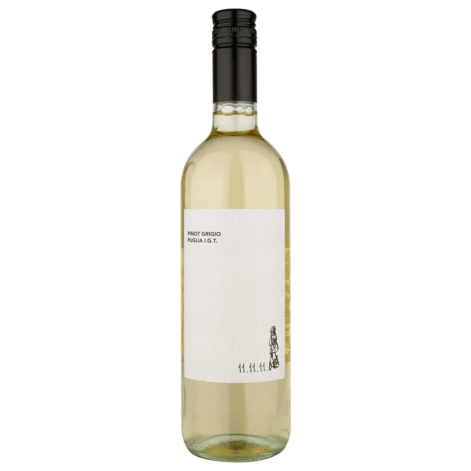 Вино 11.11.11. Puglia Pinot Grigio IGT, белое, сухое, 0,75 л - фото 1