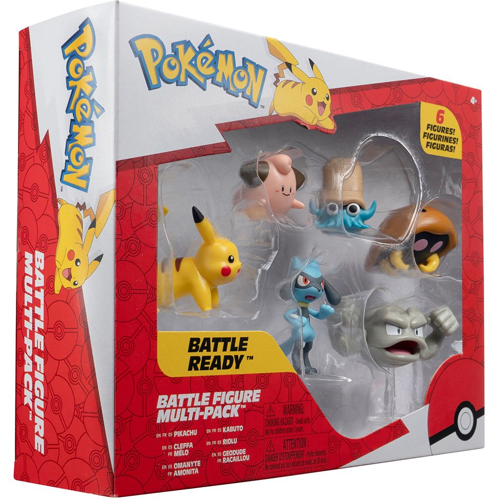 Набор игровых фигурок Pokemon W7 Пикачу, Клеффа, Риолу, Геодуд, Оманайт, Кабуто - фото 2