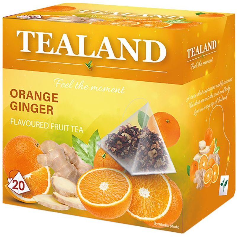 Чай фруктовий Tealand Exotic Orange-Ginger, апельсин та імбир, у пірамідках, 40 г - фото 1