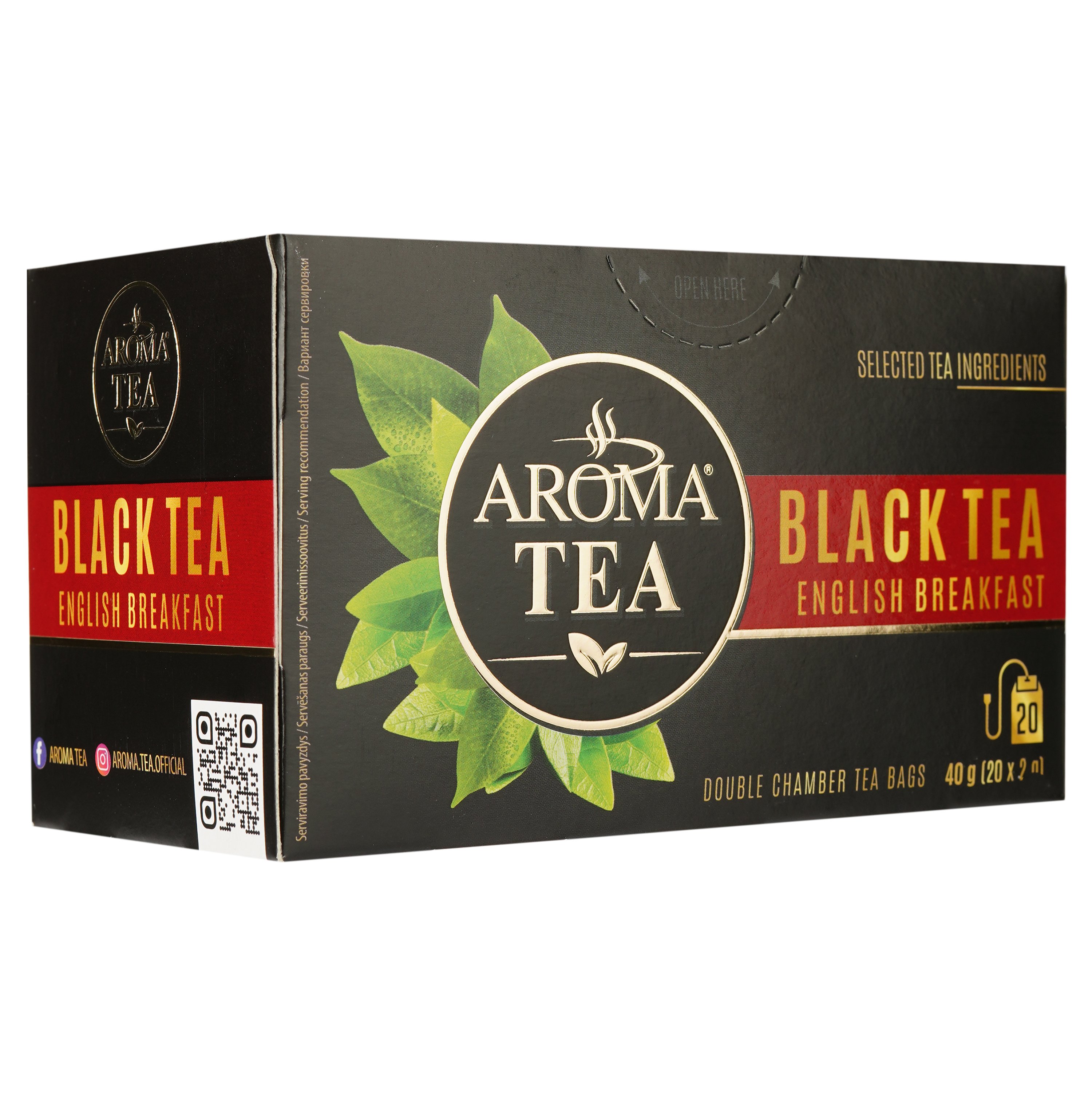 Чай чорний Aroma Tea Англійський сніданок, 40 г (20 шт. х 2 г) - фото 2