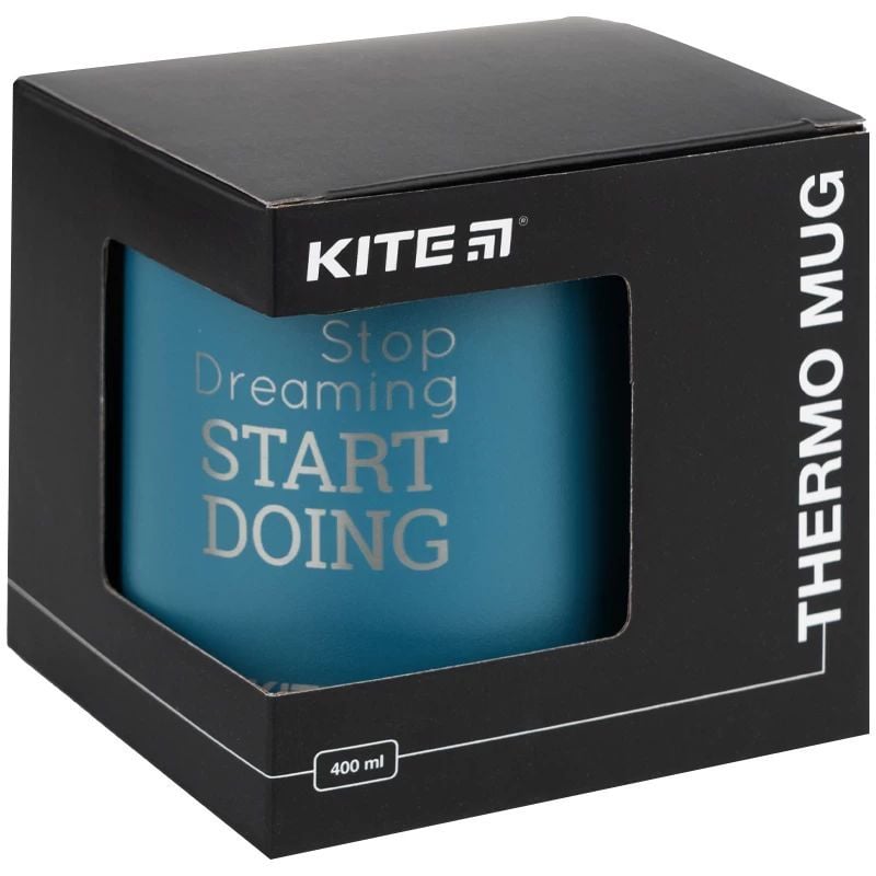Термокружка Kite Stop dreaming Start doing 400 мл синя (K22-379-02-2) - фото 5