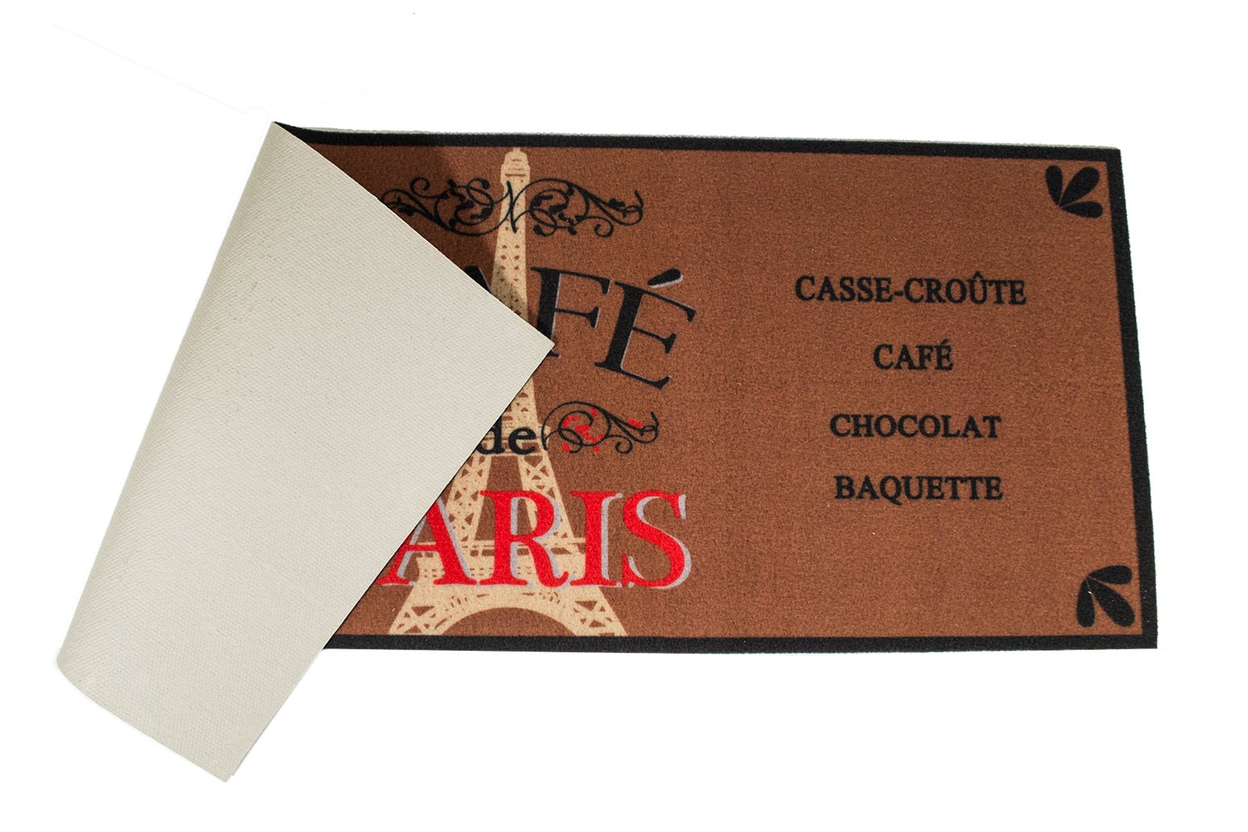 Килимок для кухні IzziHome Cooky Cafe Eiffel, 125х50 см, коричневий (2200000541901) - фото 4