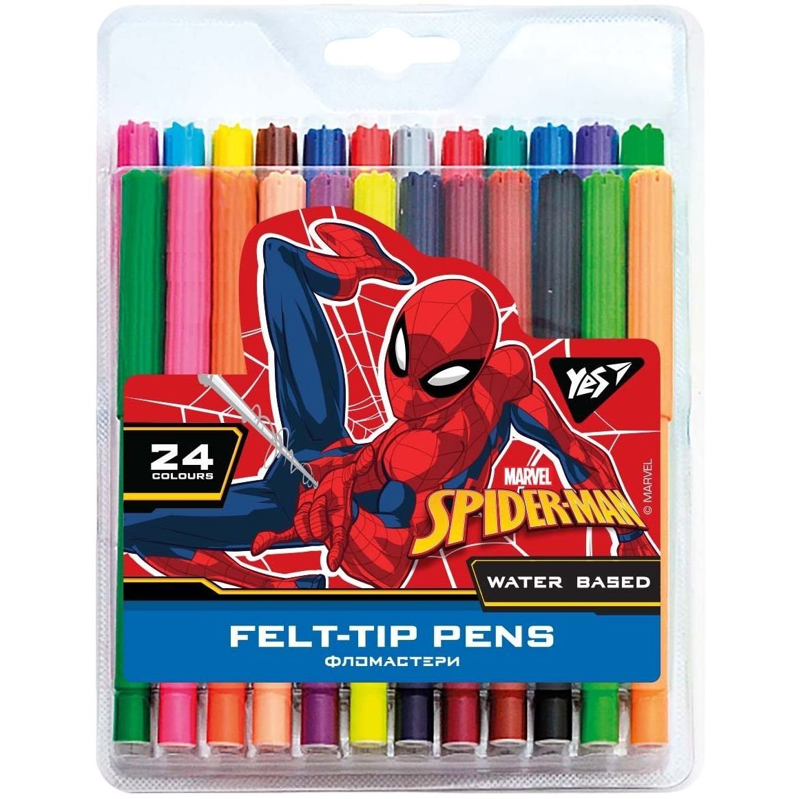 Фломастеры Yes Marvel Spiderman, 24 цвета (650509) - фото 1