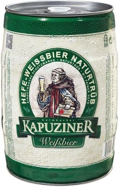 Пиво Kapuziner Wessbier светлое, 5.4%, ж/б, 5 л - фото 1