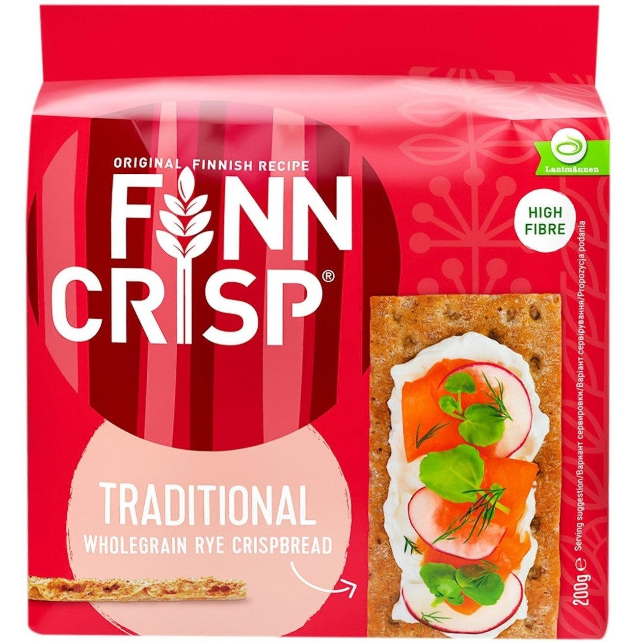 Хлебцы ржаные Finn Crisp Traditional 200 г (5665) - фото 1