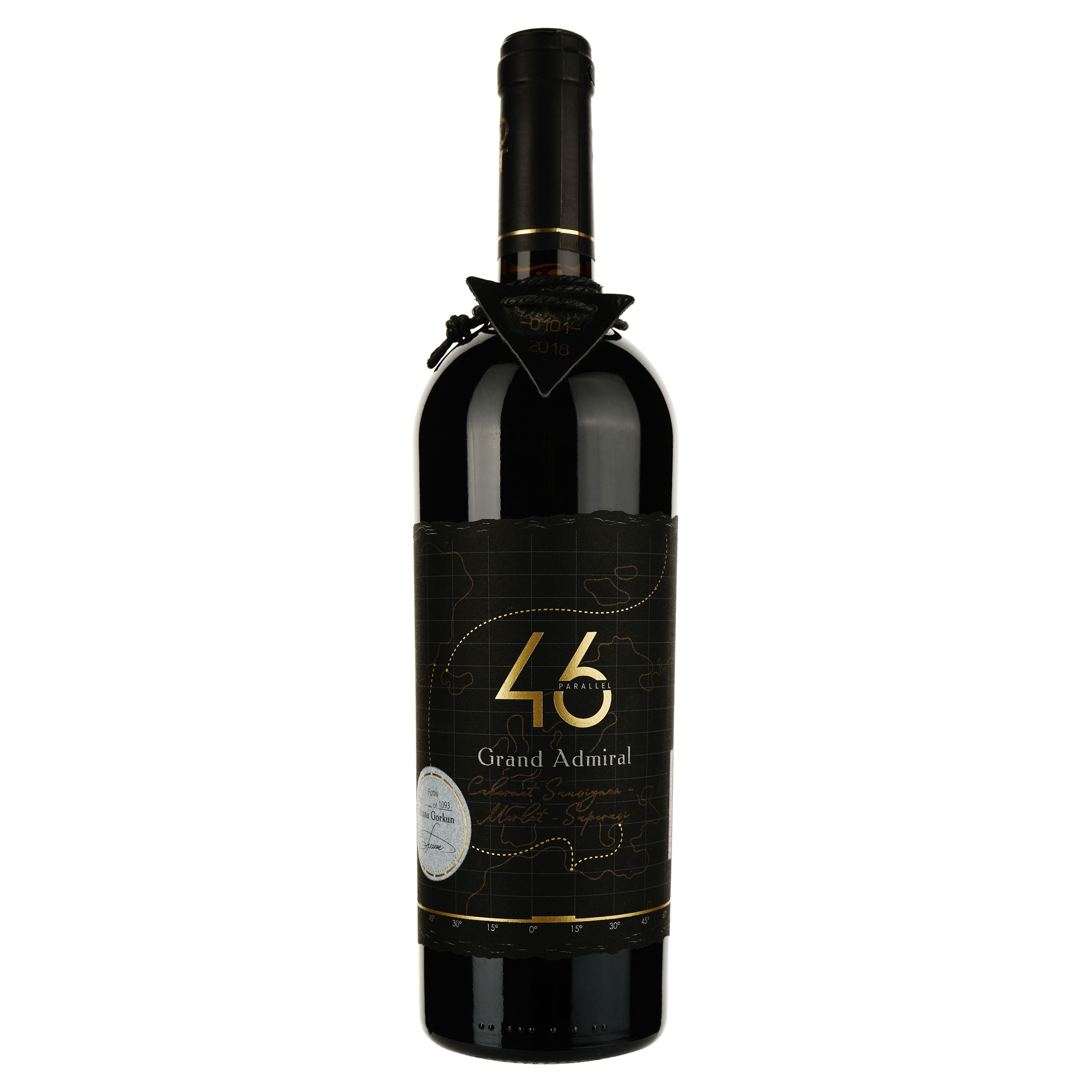 Вино 46 Parallel Grand Admiral Cabernet Sauvignon Merlot Saperavi, червоне, сухе, 0,75 л - фото 1