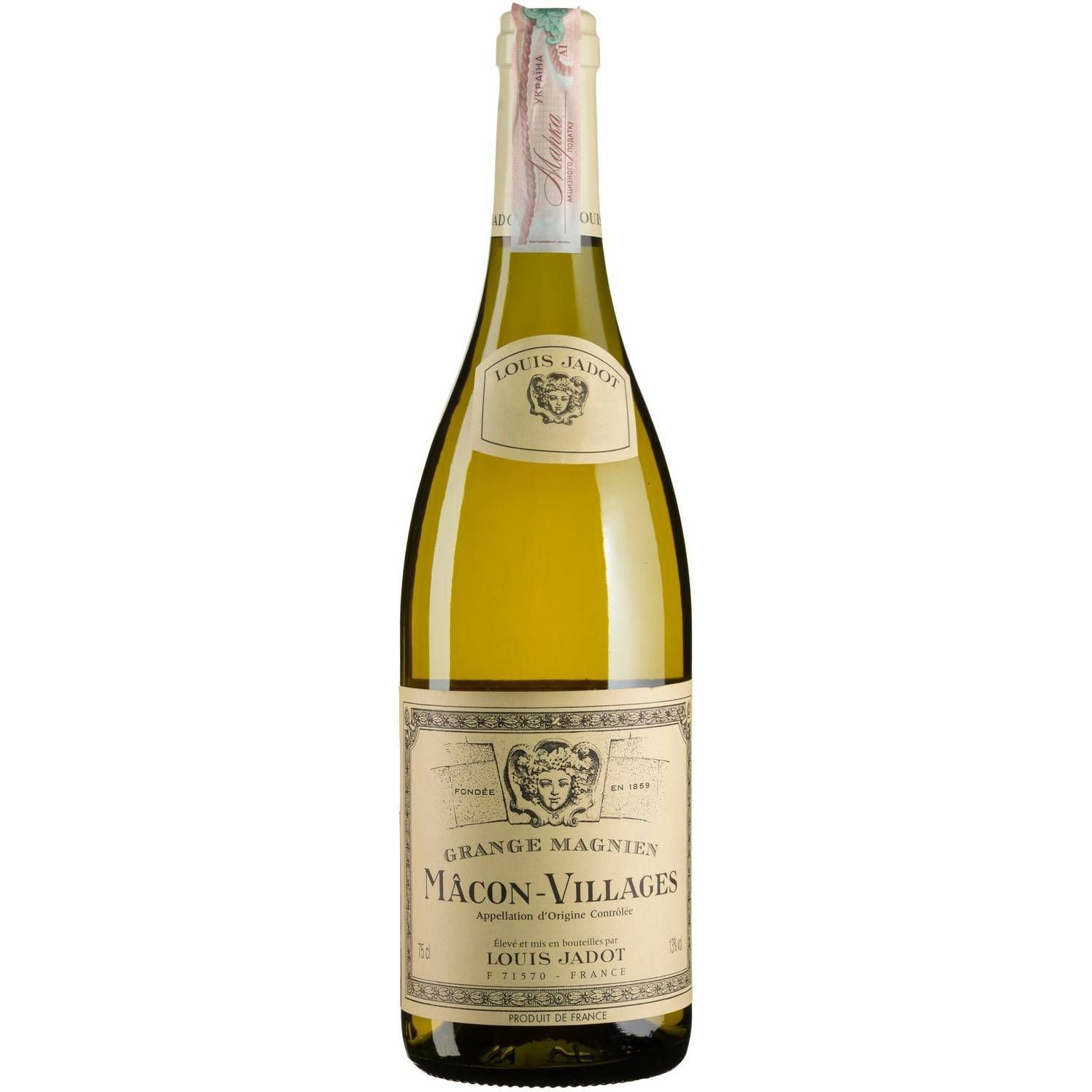 Вино Louis Jadot Macon Blanc Villages Grange Magnien, белое, сухое, 0,75 л - фото 1