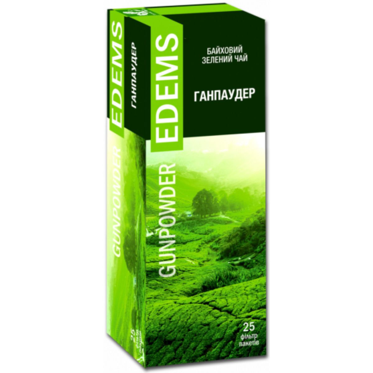 Чай зеленый Edems Ганпаудер 50 г (25 шт. х 2 г) (931763) - фото 1