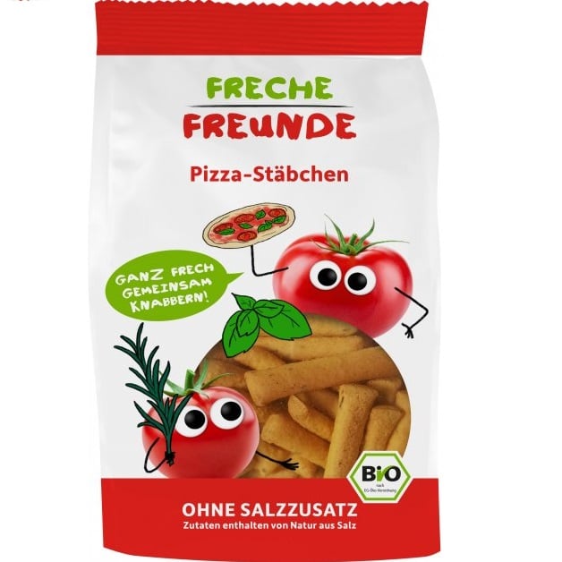 Органічні міні-гріссіні Freche Freunde зі смаком піци без яєць, лактози і солі, 80 г (524657) - фото 1
