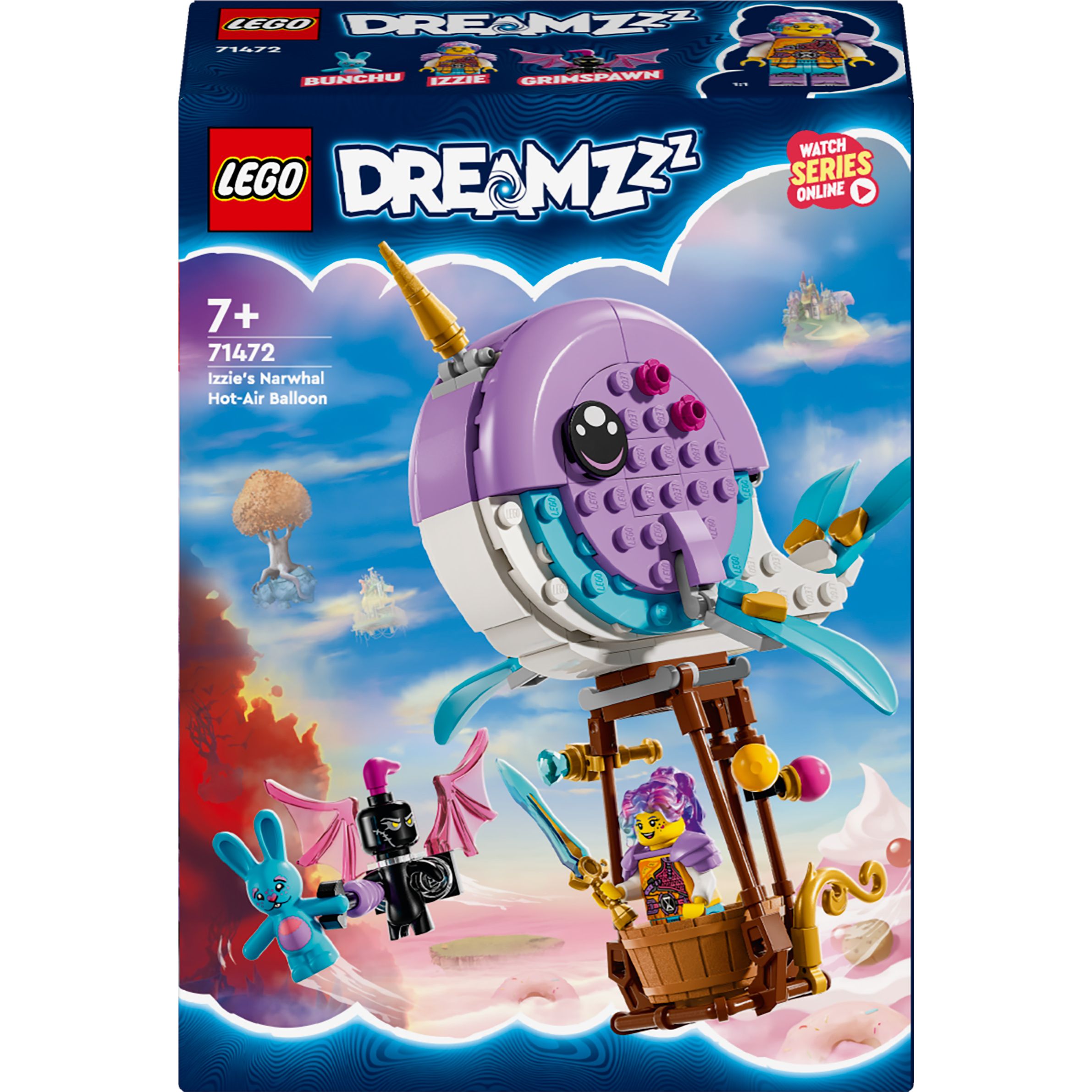 Конструктор LEGO DREAMZzz Повітряна куля Іззі Нарвал 156 деталі (71472) - фото 1