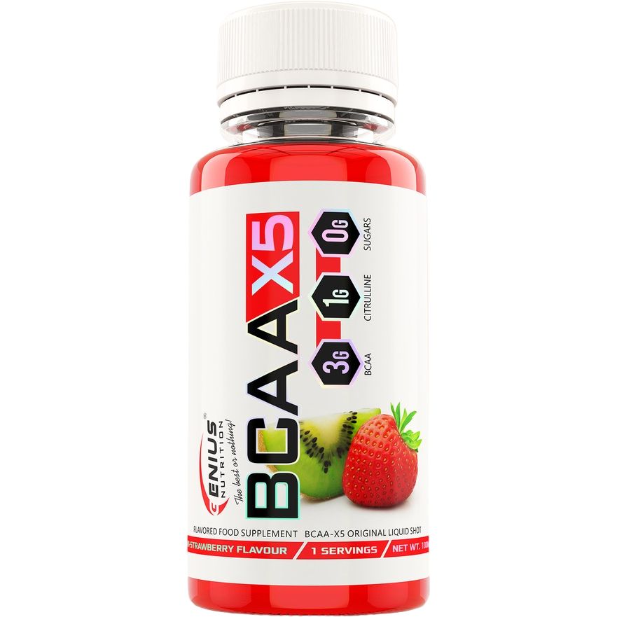 Аминокислота Genius Nutrition BCAA-X5 Liquid Shot Киви-клубника 100 мл - фото 1