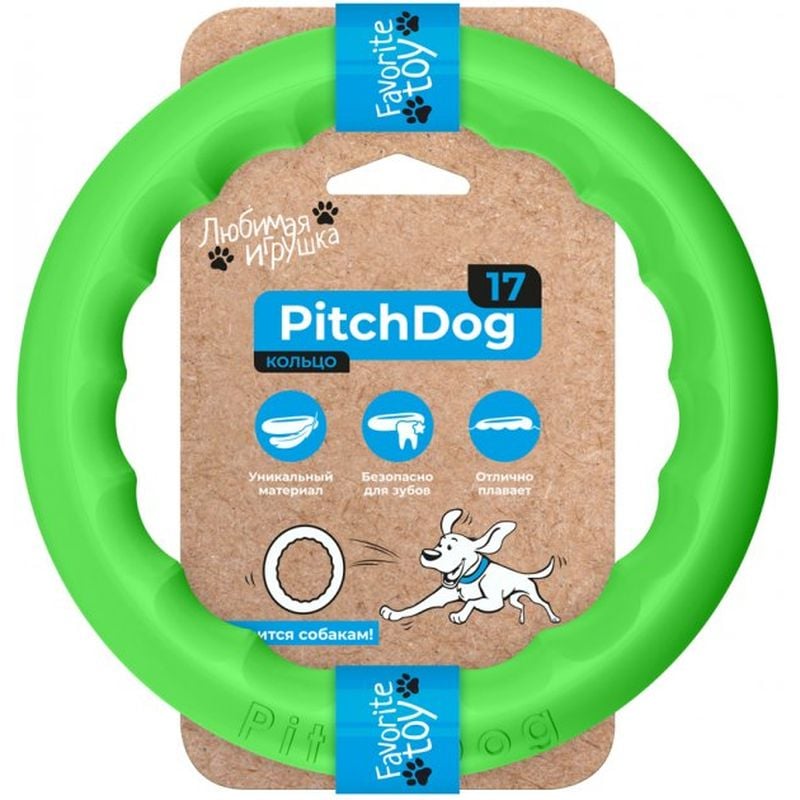 Кільце для апортування PitchDog 17, 17 см, салатовий (62365) - фото 1