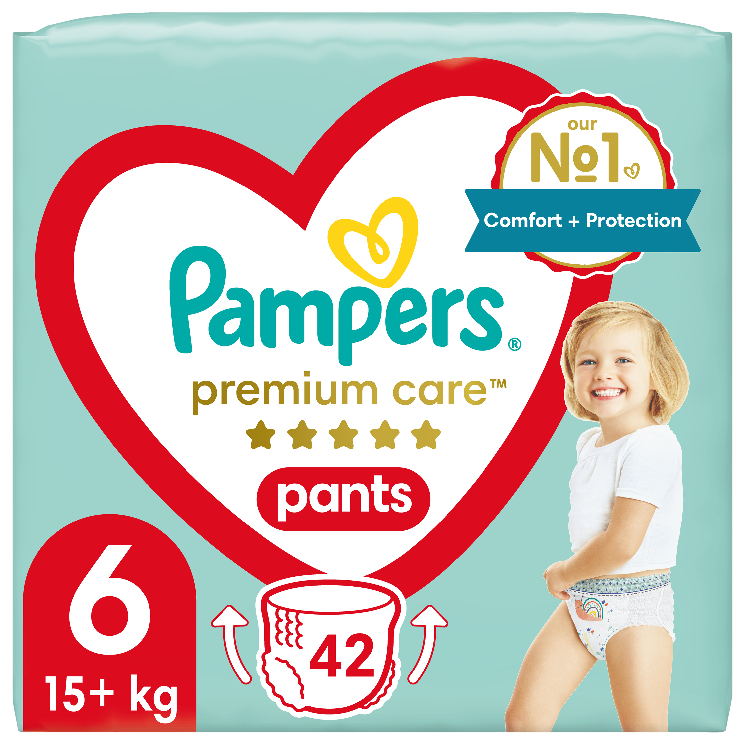Підгузки-трусики Pampers Premium Care Pants 6 (15+ кг), 42 шт. - фото 1