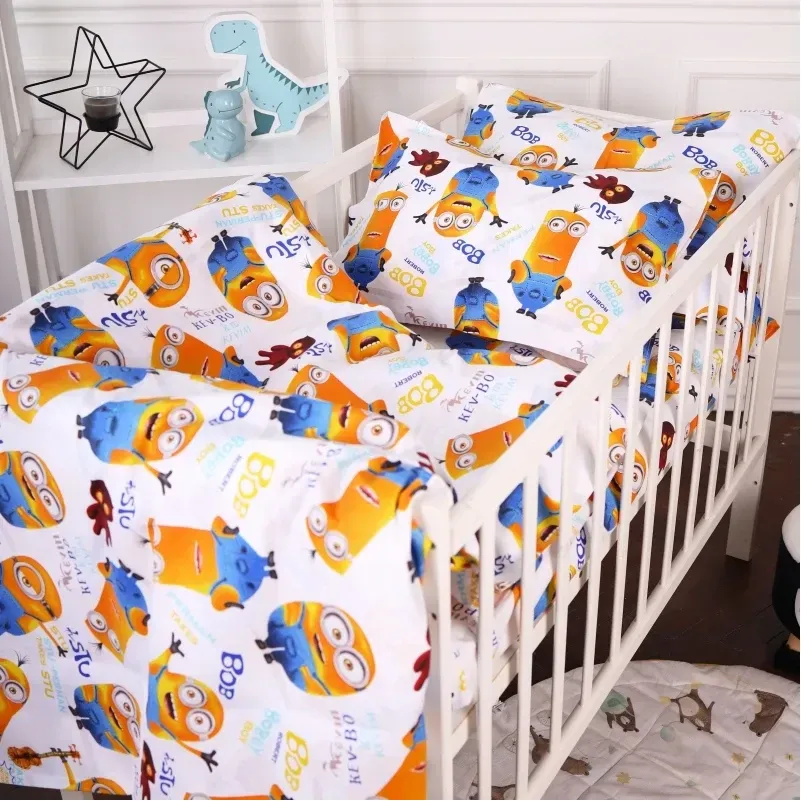 Комплект постільної білизни MirSon Бязь Kids Time 20-0036 Minions 160x220 см (2200009639517) - фото 1