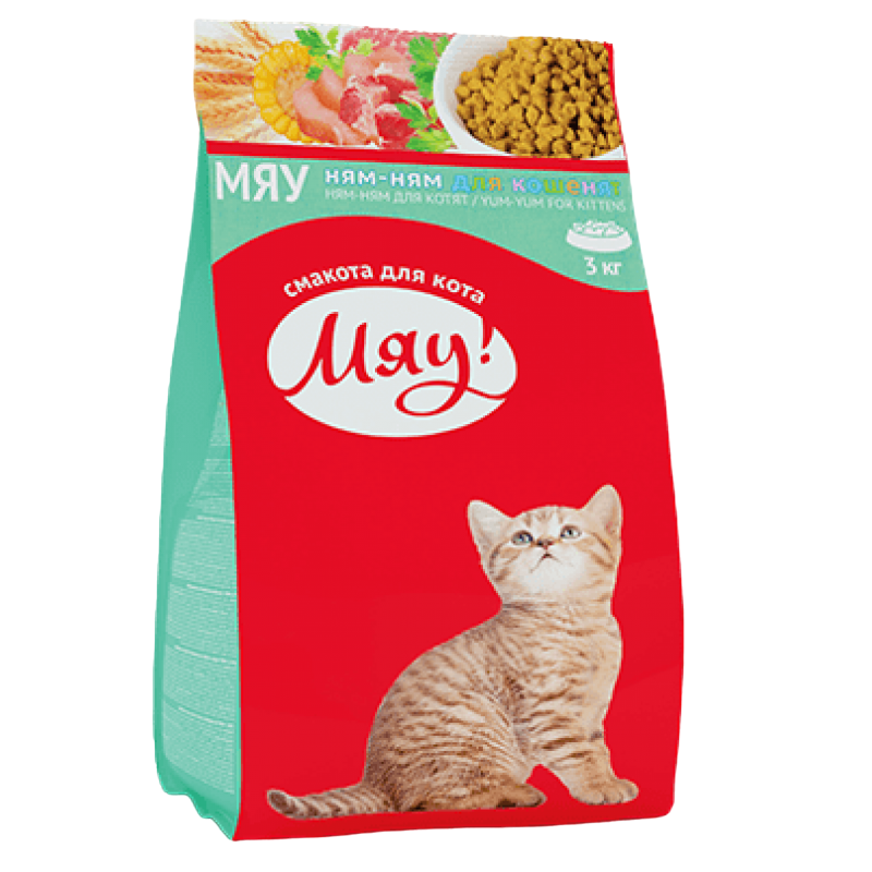 Сухой корм для котят Мяу, 3 кг (B1250005) - фото 1