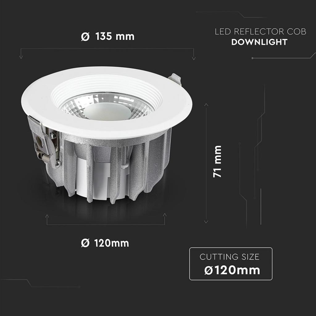 Светильник точечный V-TAC LED SKU-1272 10 Вт 1200 ЛМ 6400 K белый (3800157611947) - фото 10