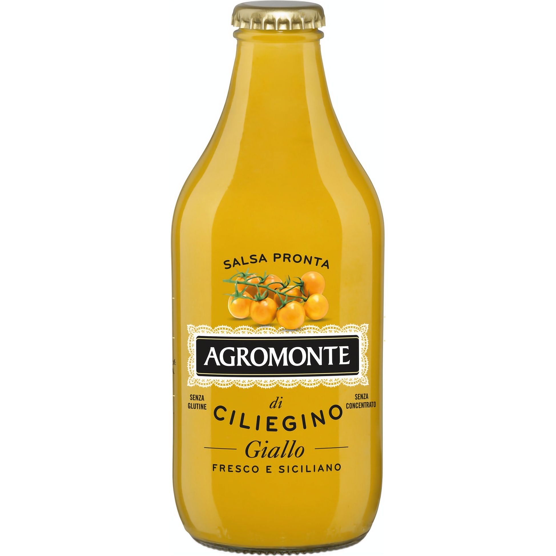 Соус Agromonte Salsa Pronta Ciliegino Giallo из желтых черри 330 г - фото 1