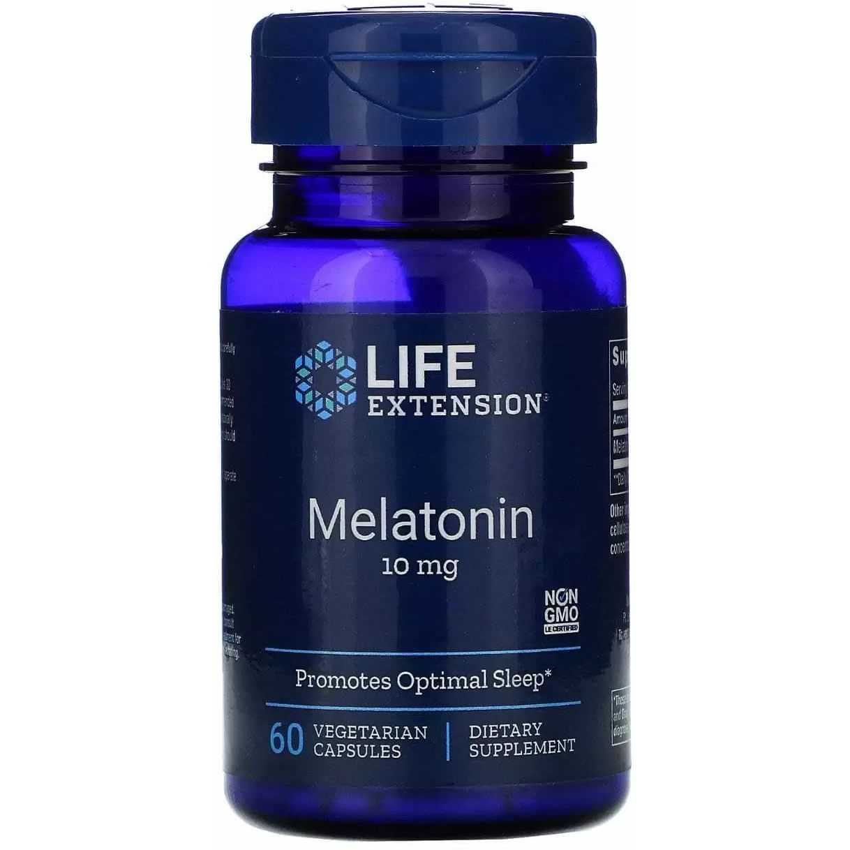 Мелатонін Life Extension Melatonin 10 мг 60 капсул - фото 1