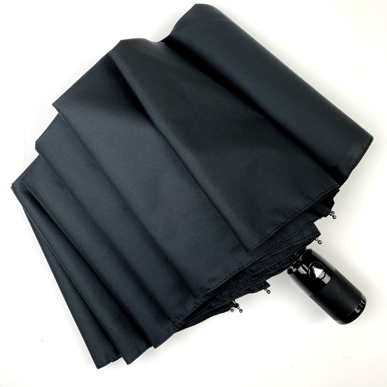 Мужской складной зонтик полуавтомат The Best 100 см черный - фото 1