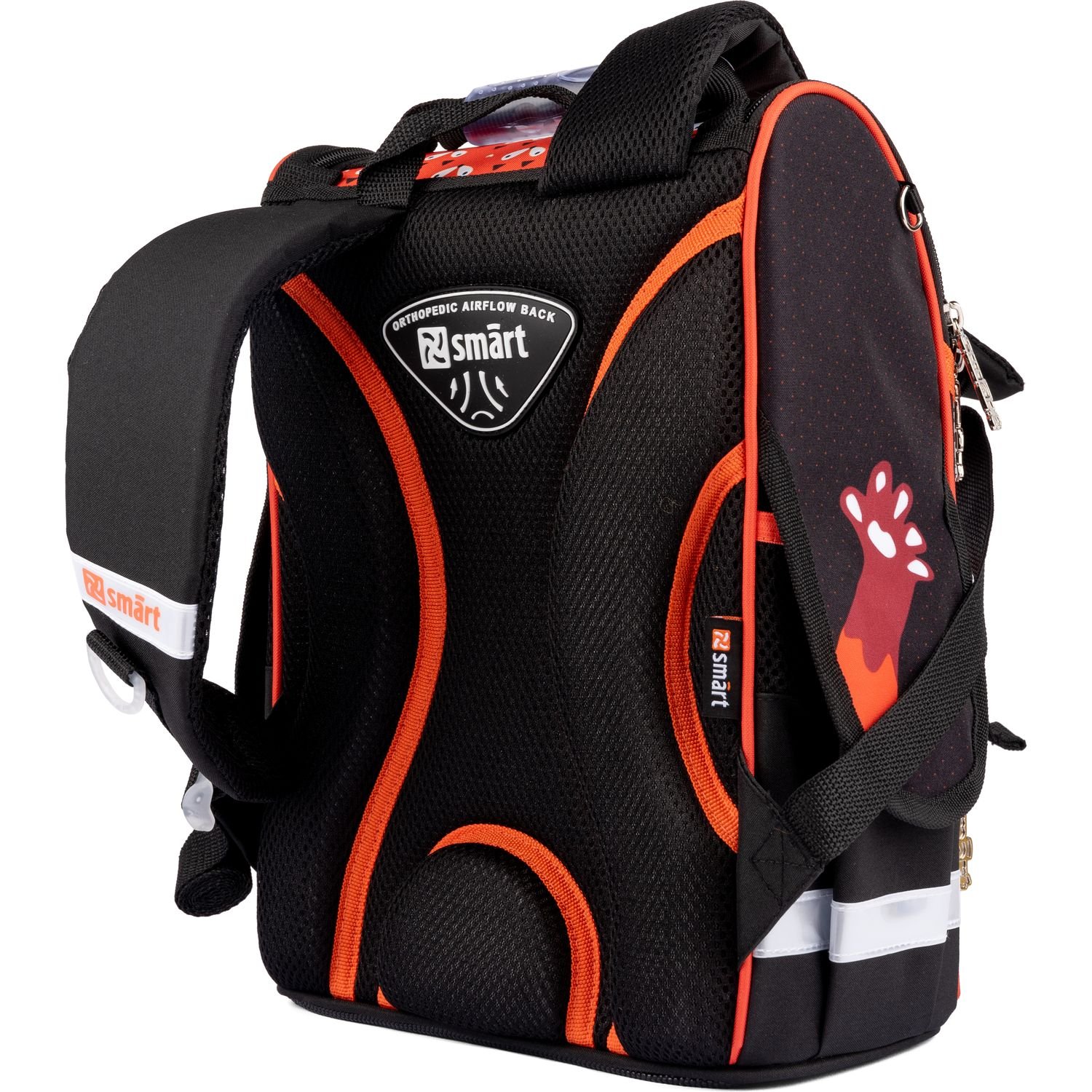 Рюкзак шкільний каркасний Smart PG-11 Foxy, черный с оранжевым (558994) - фото 4