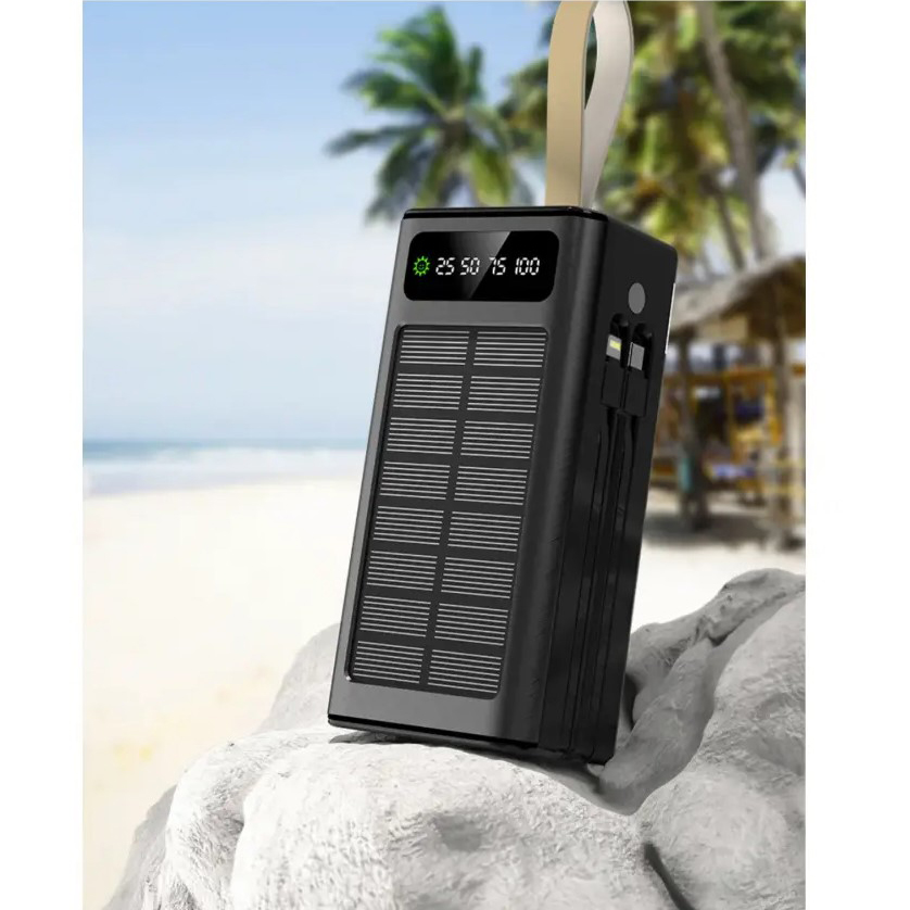 Повербанк Powerbank ACL PW90 30000mAh Solar TypeC + Lighting Black - фото 7