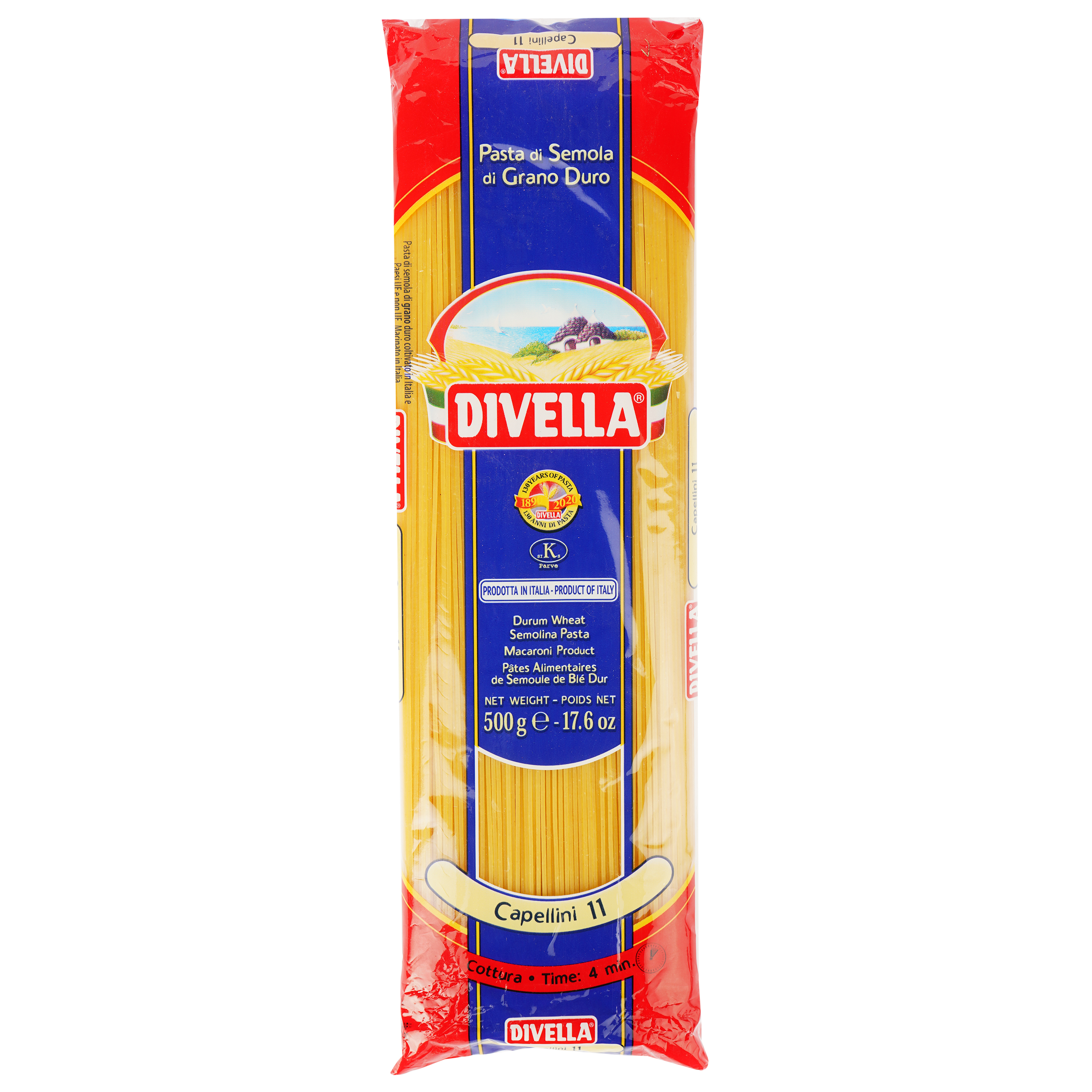 Макаронные изделия Divella Спагети 011 Capellini, 500 г (DLR48969) - фото 1