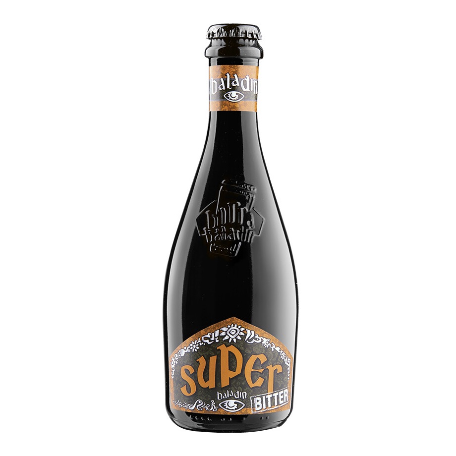 Пиво Baladin Super Bitter, бурштиновий, 8%, 0,75 л - фото 1