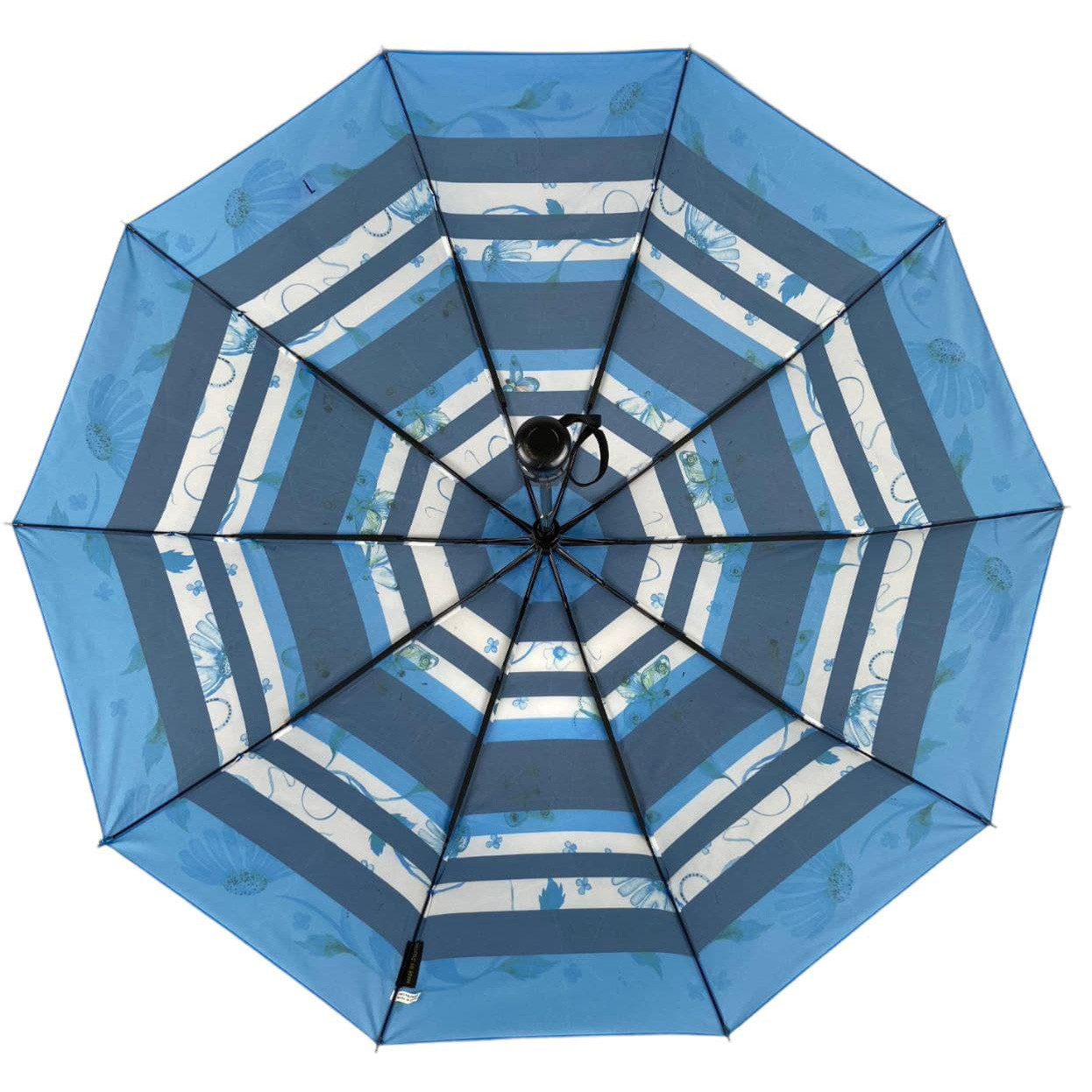 Женский складной зонтик полуавтомат S&L 100 см голубая - фото 4
