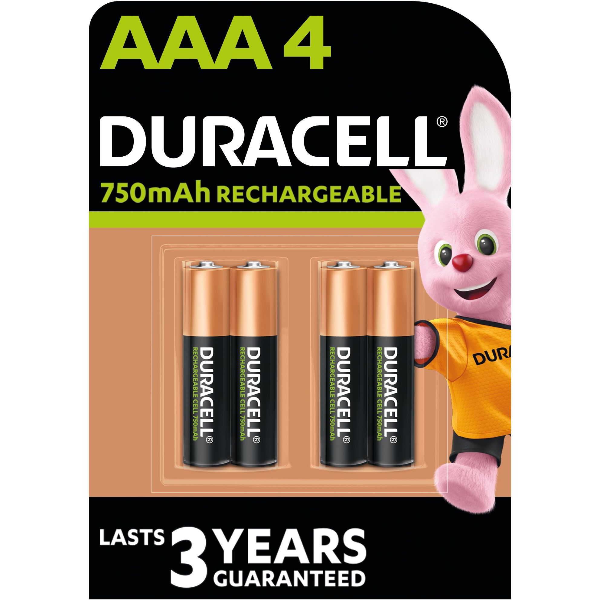 Аккумуляторы Duracell Rechargeable AAA 750 mAh HR03/DC2400, 4 шт. (5005004) - фото 1