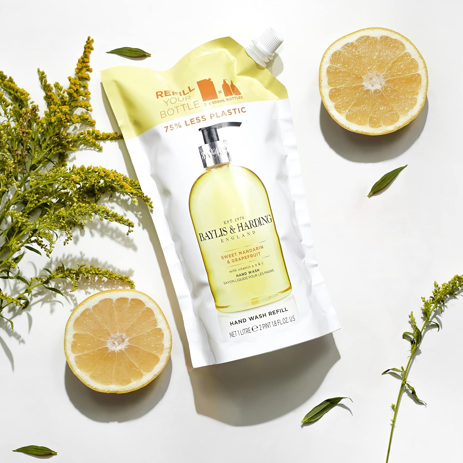 Жидкое мыло для рук Baylis & Harding Sweet Mandarin & Grapefruit 1 л - фото 4