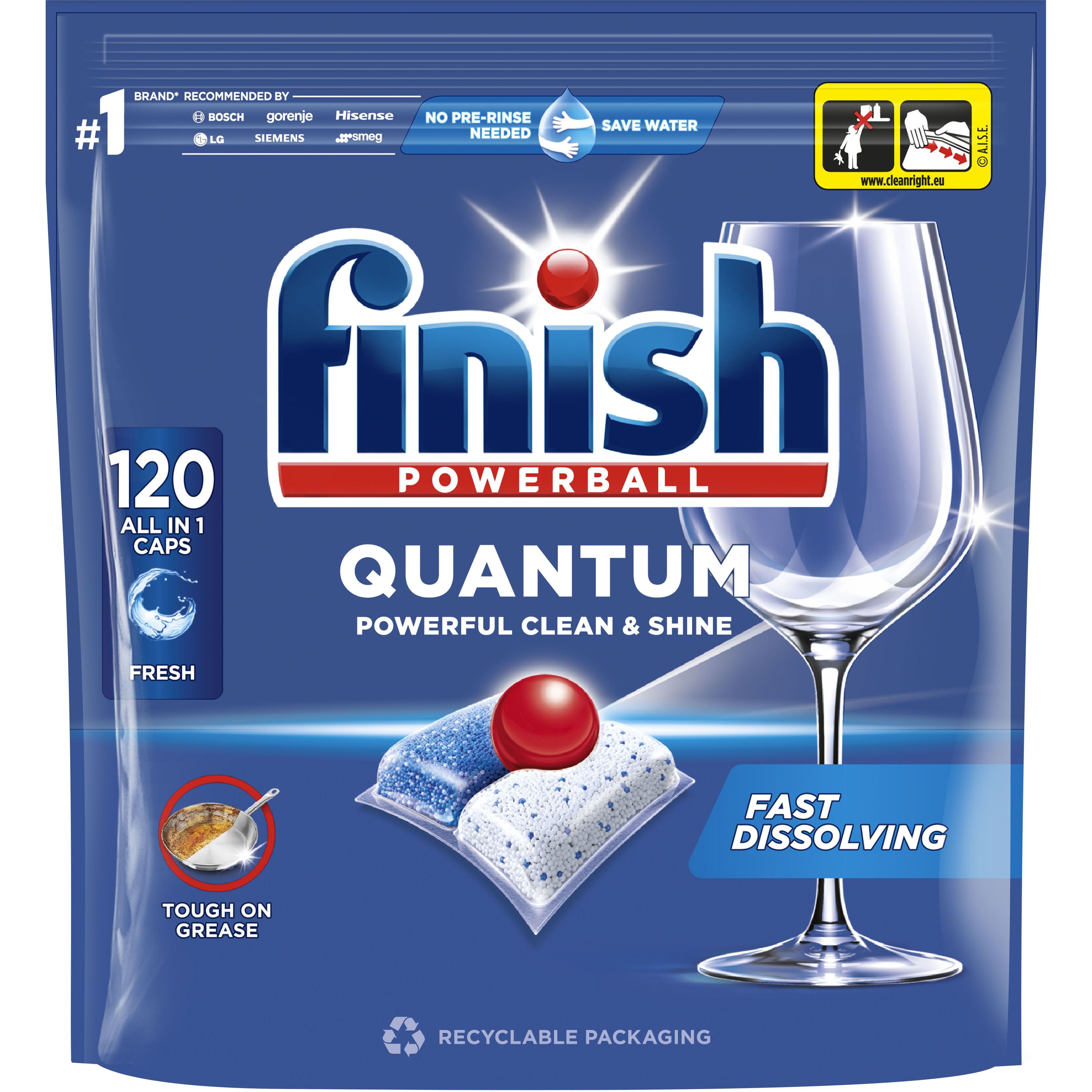 Капсули для посудомийних машин Finish Quantum All in 1, 120 шт. - фото 1