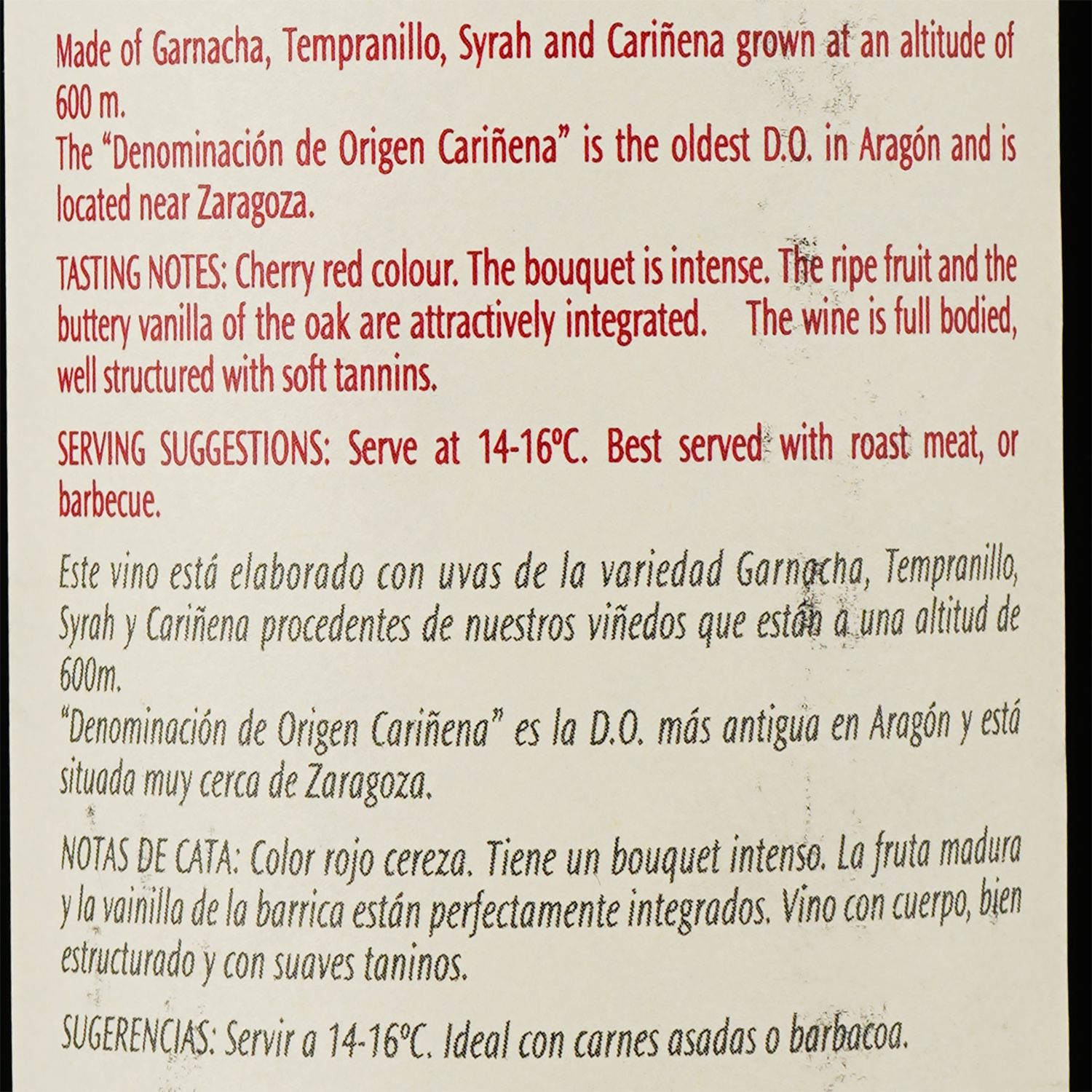 Вино Covinca Vina Oria Crianza, красное, сухое, 13,5%, 0,75 л (8000014946556) - фото 3