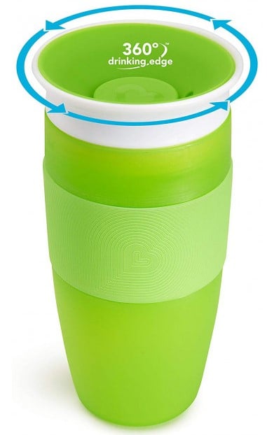 Чашка непроливная Munchkin Miracle 360, 414 мл, зеленый (17109.02) - фото 5
