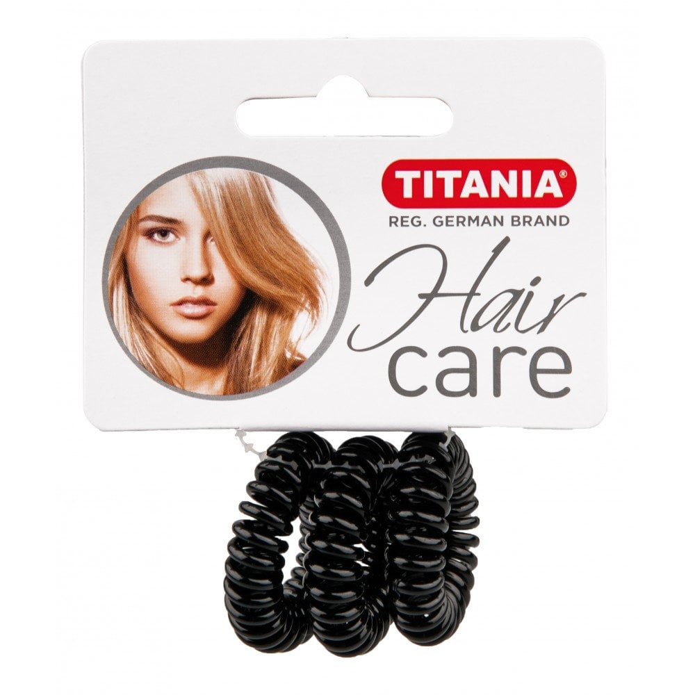 Набір резинок для волосся Titania Аnti Ziep, чорний, 3 шт. (7914) - фото 1