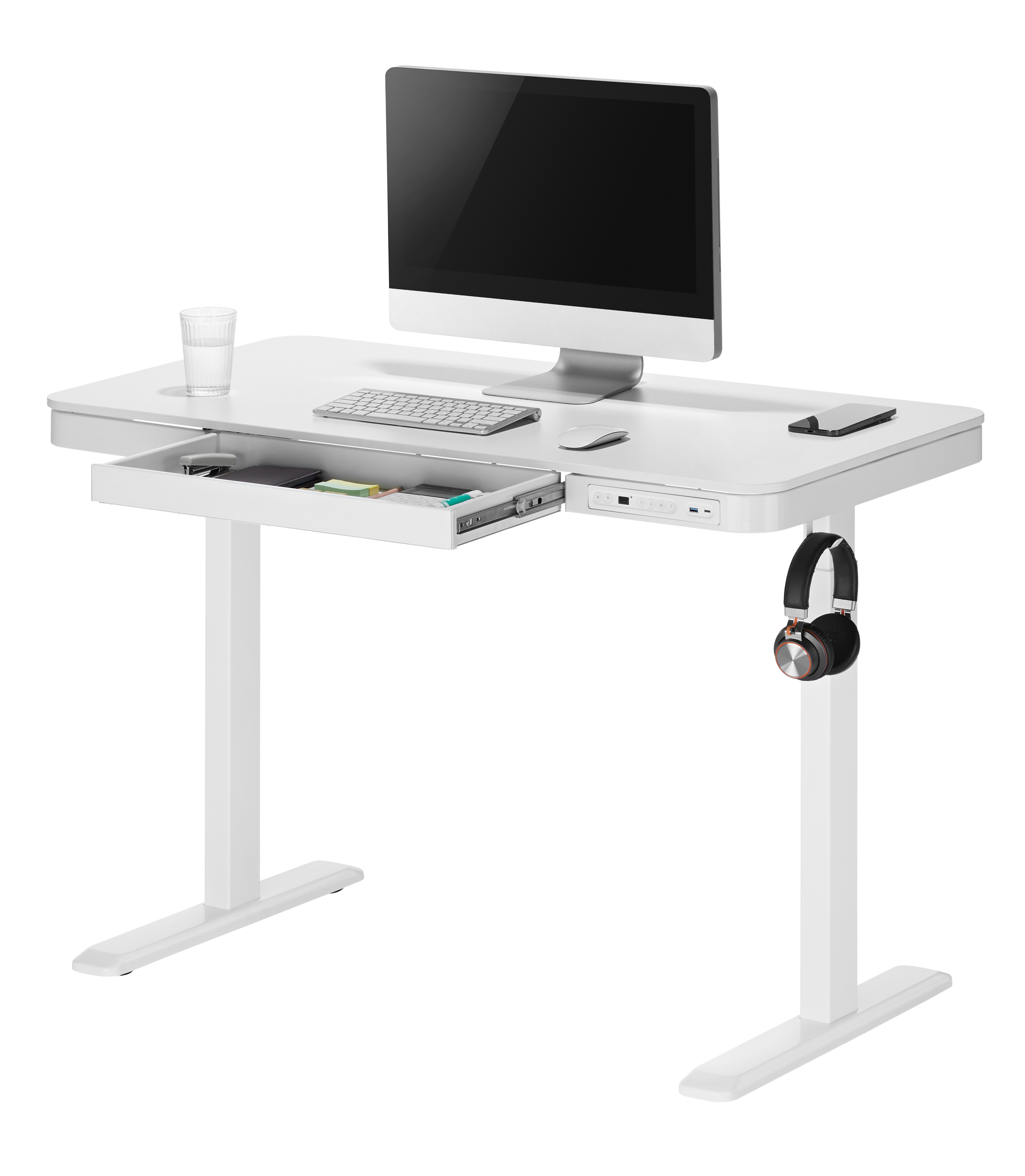 Компьютерный стол OfficePro с электрорегулировкой высоты белый (ODE111WW) - фото 19
