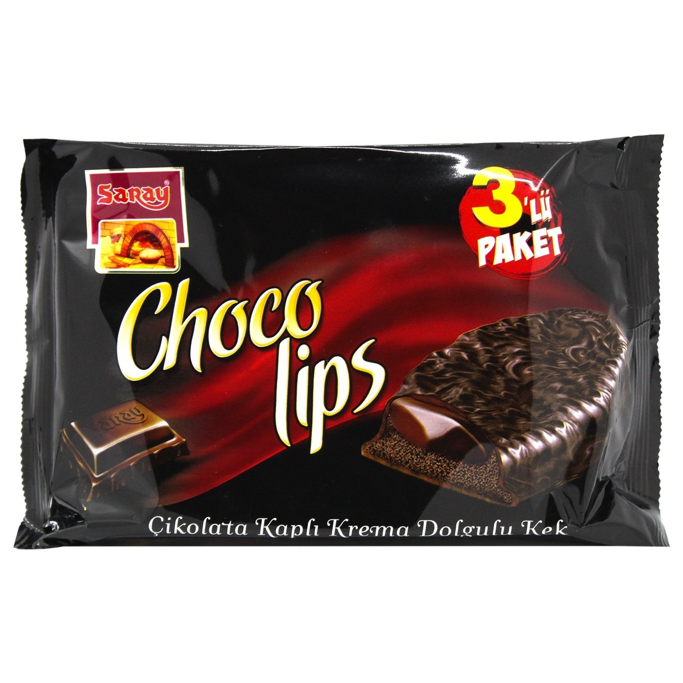 Пирожное Saray Chocolips с какао с кремовой начинкой в шоколадной глазури 105 г (3 шт. х 35 г) - фото 2