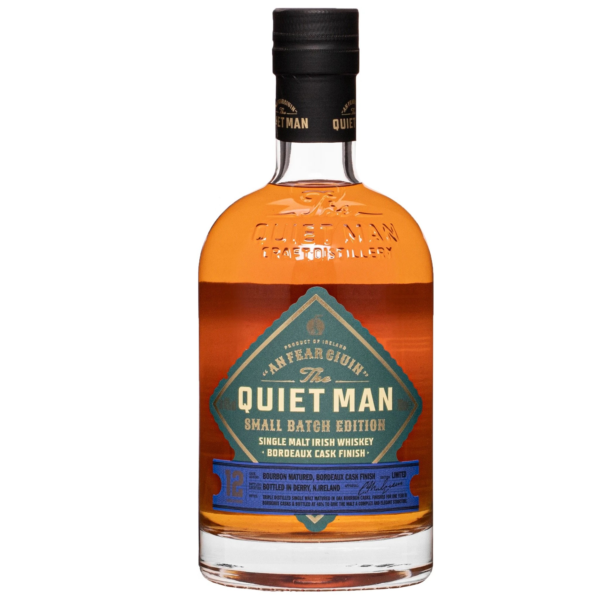 Виски Luxco The Quiet Man 12yo Bordeaux Cask Single Malt Irish Whiskey, 46%, 0,7 л (8000019509713) - фото 1