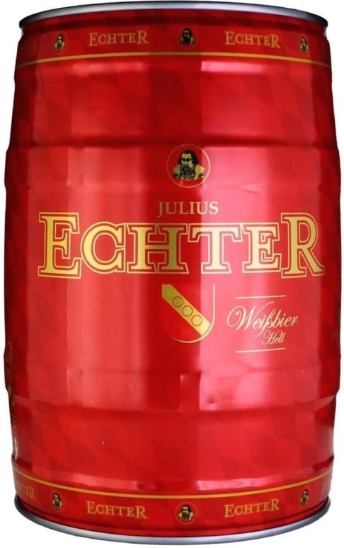 Пиво Julius Echter Weissbier светлое, 5.4%, 5 л - фото 1