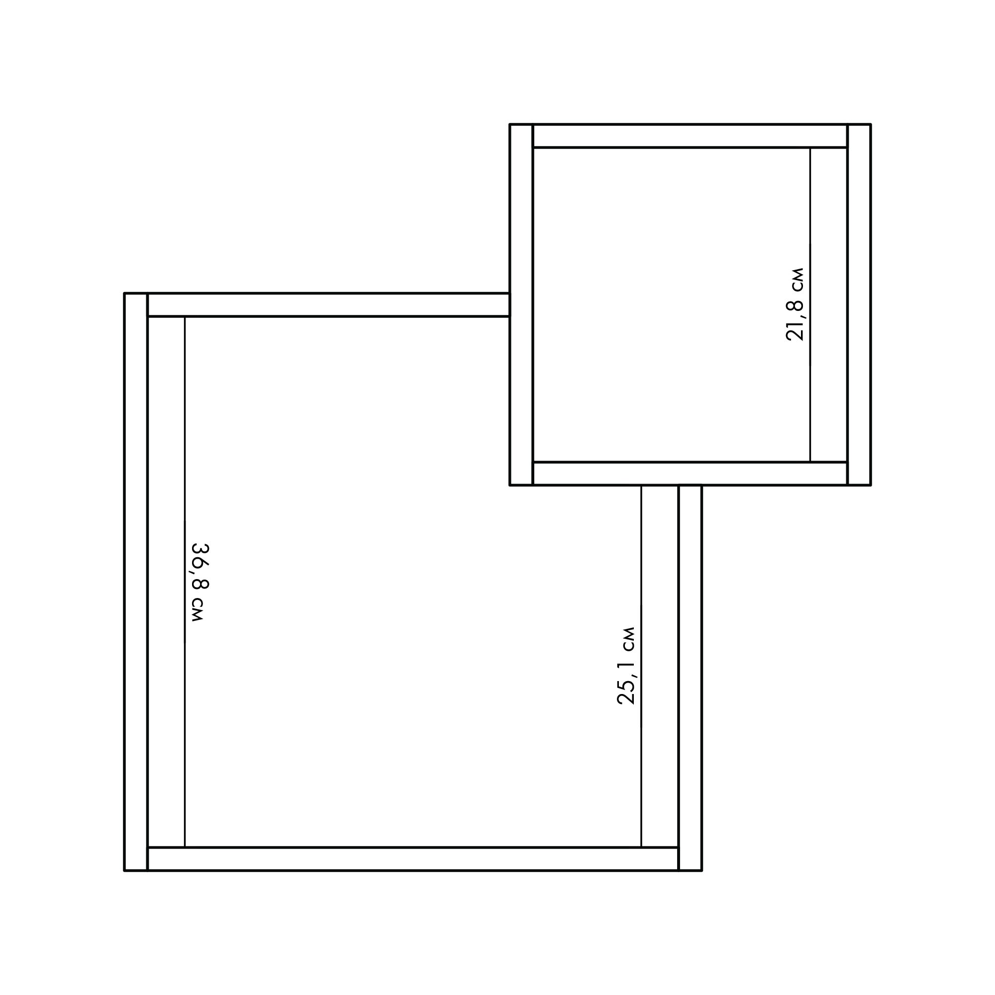 Полка Hopanchuk Furniture Портленд севилья с белым (58C1C3) - фото 4