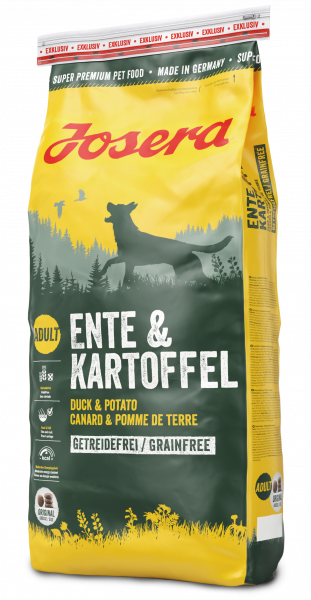 Беззерновий сухий корм для собак Josera Ente&Kartoffel, з качкою, 0,9 кг - фото 1