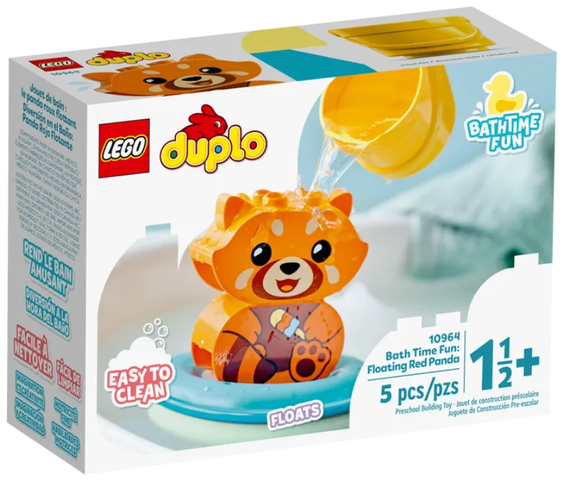 Конструктор LEGO DUPLO My First Приключения в ванной: Красная панда на плоту, 5 деталей (10964) - фото 2
