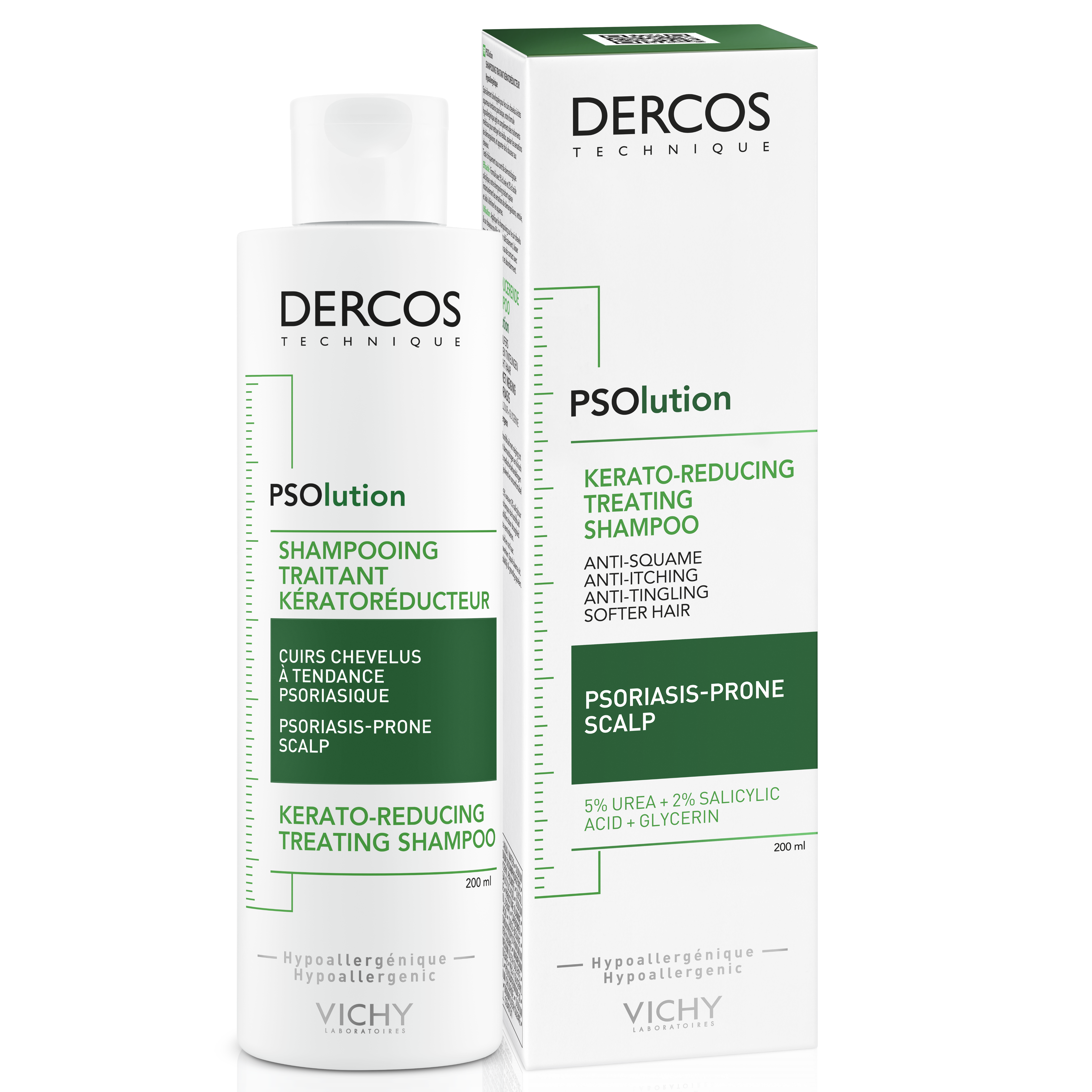 Кератолітичний шампунь Vichy Dercos PSOlution Kerato-Reducing Treating Shampoo, для шкіри голови з проявами лущення та свербіння, 200 мл (MB439800) - фото 3