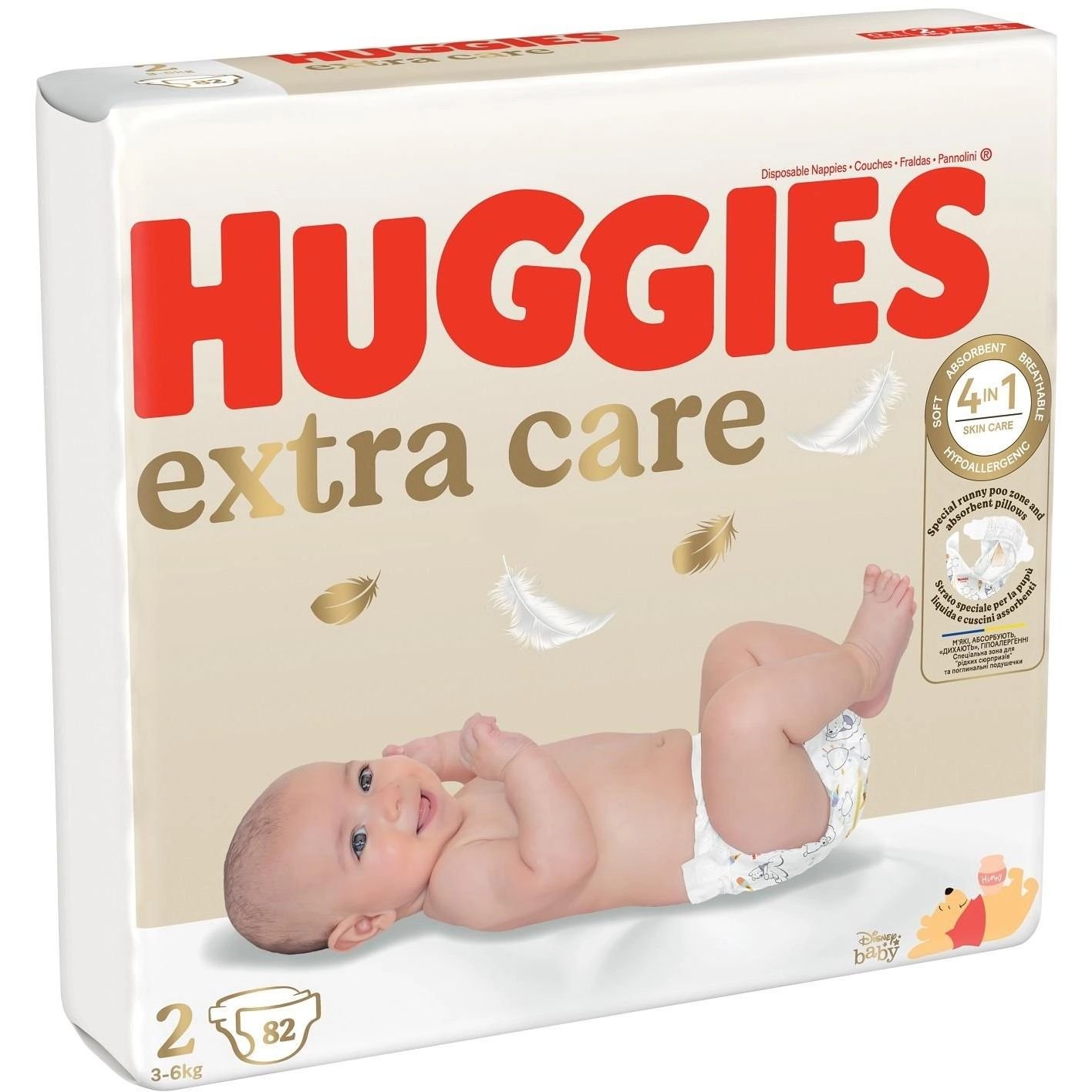 Подгузники Huggies Extra Care 2 (3-6 кг), 82 шт. - фото 2