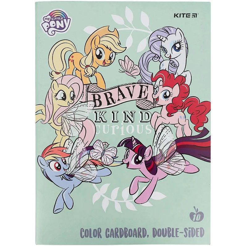 Картон цветной двухсторонний Kite My Little Pony A4 10 листов 10 цветов (LP21-255) - фото 1